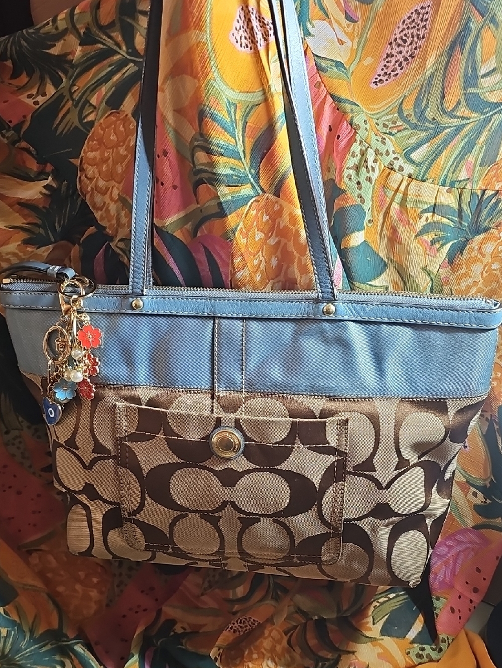 ✨ Authentic Vintage Coach Signature Canvas Medium Tote Bag – L0768-11691 ✨